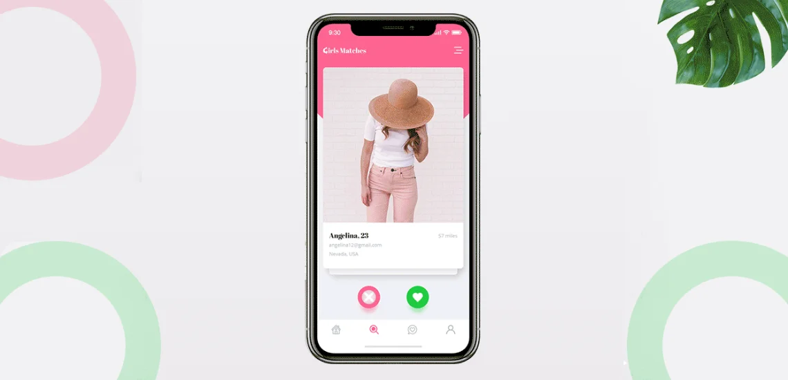dating app animation and ux design example