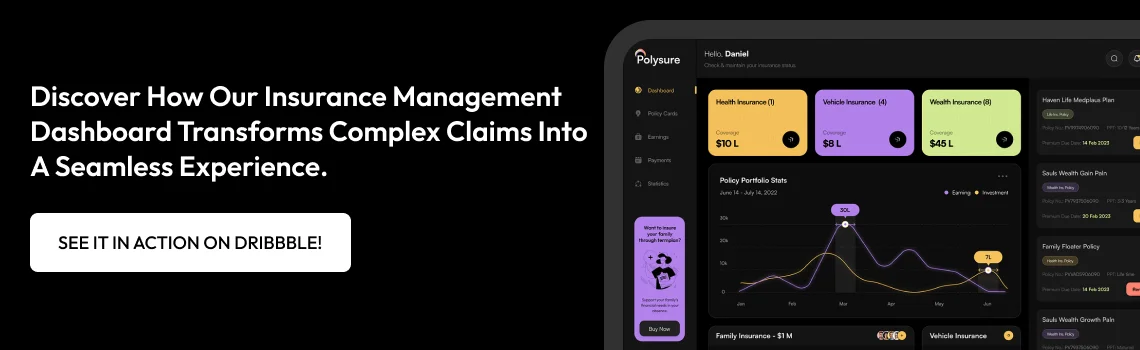 Insurance management dashboard cta