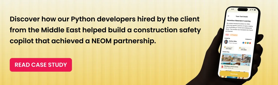 discover how our python developers hired by client cta