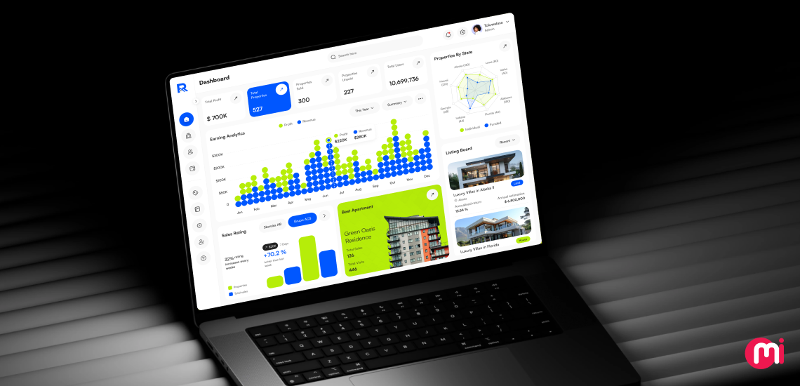 real estate investment management dashboard