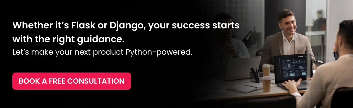 whether its flask or django your success cta