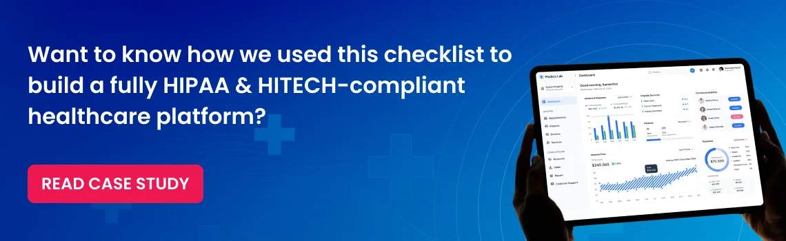 healthcare platform case study cta