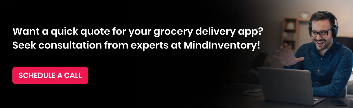 quote for your grocery delivery app cta