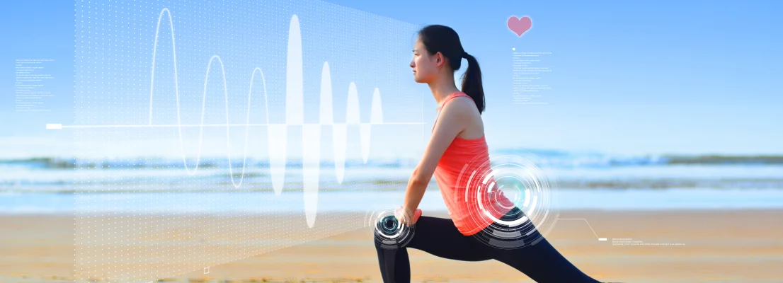 Fitness Woman doing Yoga at sea beach